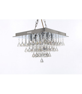 Parma 6 Light Square Flush Chrome Ceiling Fitting