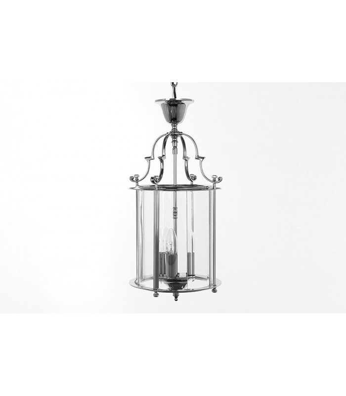 Colchester 3 Light Chrome Ceiling Chain Indoor Lantern