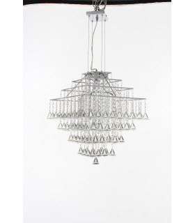 Parma 6 Light Square Chrome Ceiling Fitting
