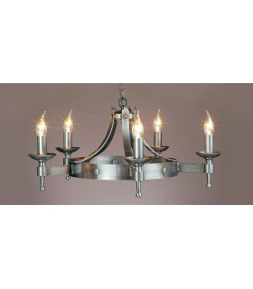 Saxon Sterling Ceiling Pendant Light 5 Light Iron