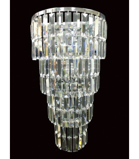 Padua 5 Light Polished Chrome Lead Crystal Wall Light