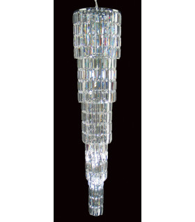 Padua 15 Light Tiered Stairwell Ceiling Chrome-1