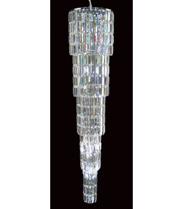 Padua 15 Light Tiered Stairwell Ceiling Chrome-1
