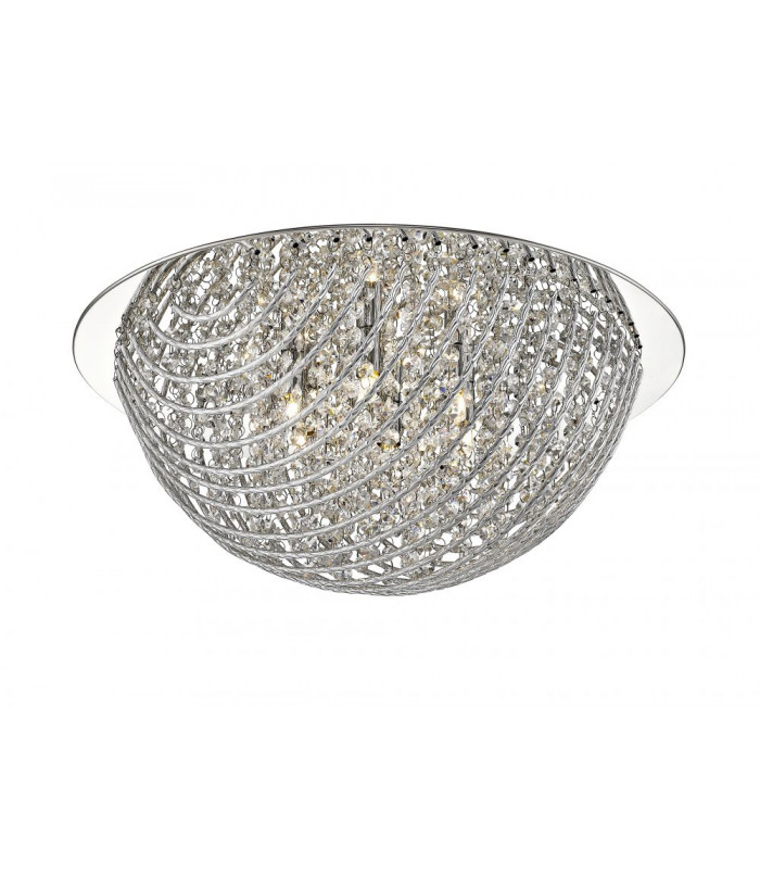 Millie 5 Light Chrome Flush Ceiling Fitting