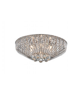 Carlo 6 Light Flush Polished Chrome Ceiling Fitting-1