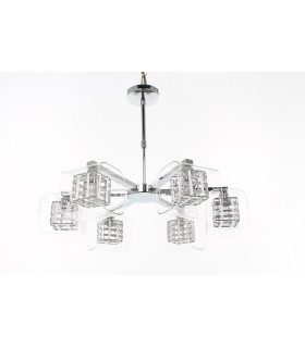 Avignon 6 Light Ceiling Semi-Flush Chrome Fitting-1