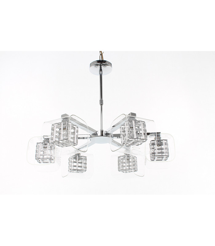 Avignon 6 Light Ceiling Semi-Flush Chrome Fitting-1