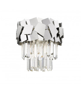 Celine Crystal Laser Cut 4 Light Semi-Flush Chrome