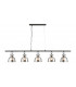 Ava 5 Light Linear Bar Smoke Glass