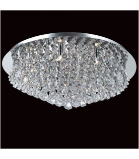 Parma 12 Light Chrome Flush Ceiling Fitting-2