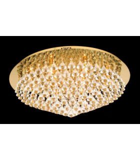 Parma 12 Light Gold Flush Ceiling Fitting
