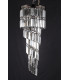 Toronto 9 Light Gun Metal Smoked Crystal Flush Fitting