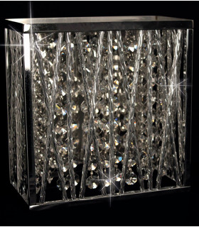 Melenki 1 Light Polished Chrome Crystal Wall Light
