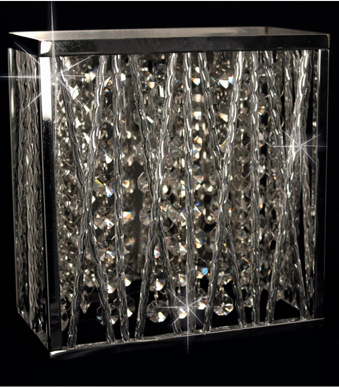 Melenki 1 Light Polished Chrome Crystal Wall Light