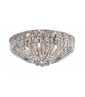 Carlo 5 Light Flush Polished Chrome Ceiling Fitting-1