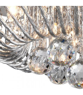 Carlo 5 Light Flush Polished Chrome Ceiling Fitting-2