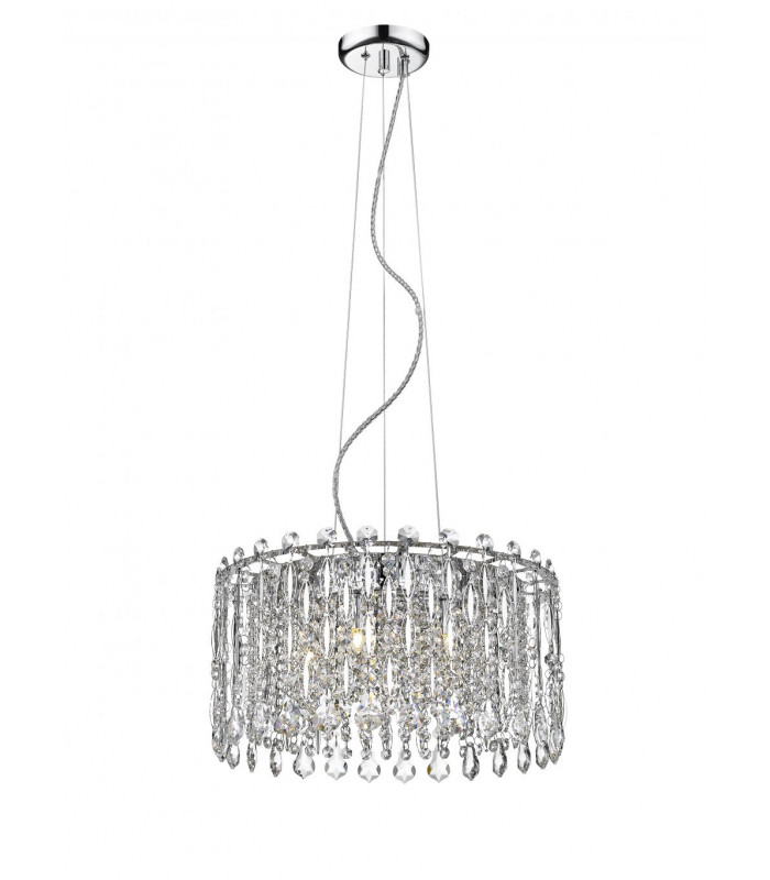 Alita Crystal 5 Light Ceiling Chrome