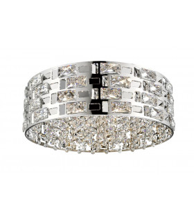 Lola 6 Light Flush Ceiling Light Chrome