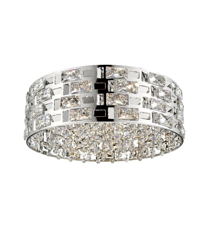 Lola 6 Light Flush Ceiling Light Chrome