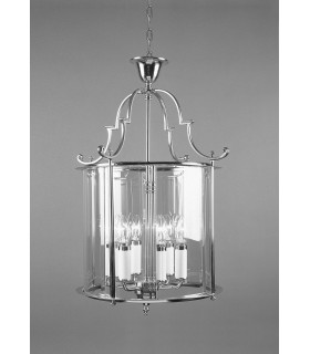 Colchester 6 Light Antique Brass Chain Indoor Lantern-1