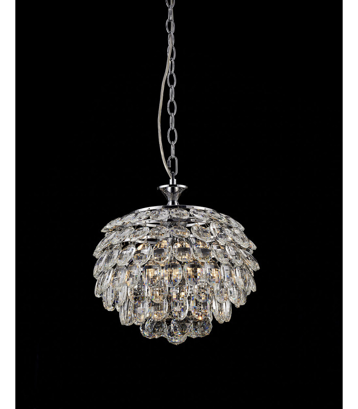 Adaliz 3 Light Chrome Ceiling Crystal Pendant-1