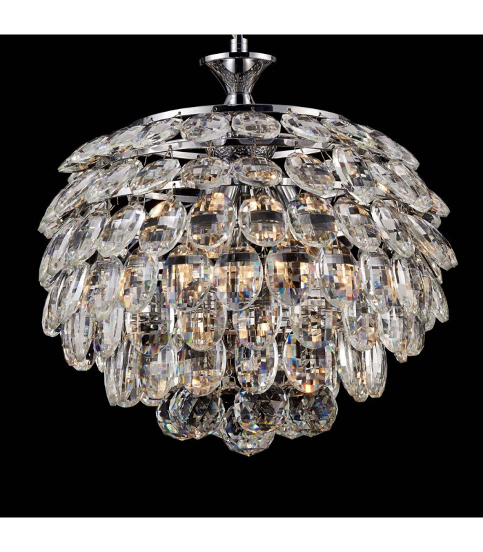 Adaliz 3 Light Chrome Ceiling Crystal Pendant-2