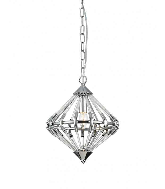 Gerda 1 Light Chrome Ceiling Pendant