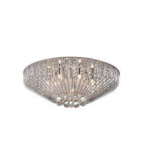 Carlo 7 Light Flush Polished Chrome Ceiling Fitting-1