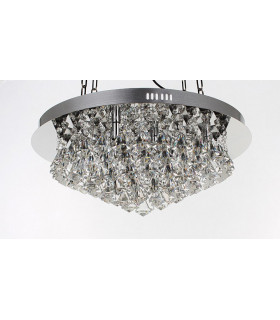 Parma 8 Light Chrome Flush Ceiling Fitting