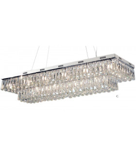 Lilou 18 Light Flush Convertible Ceiling Chrome-1