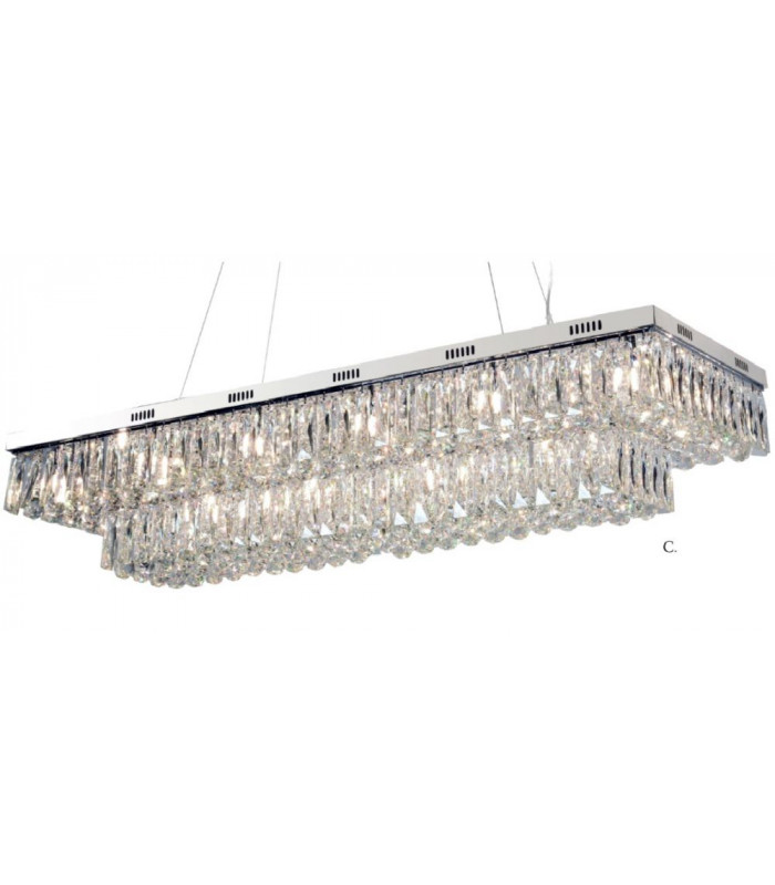 Lilou 18 Light Flush Convertible Ceiling Chrome-1