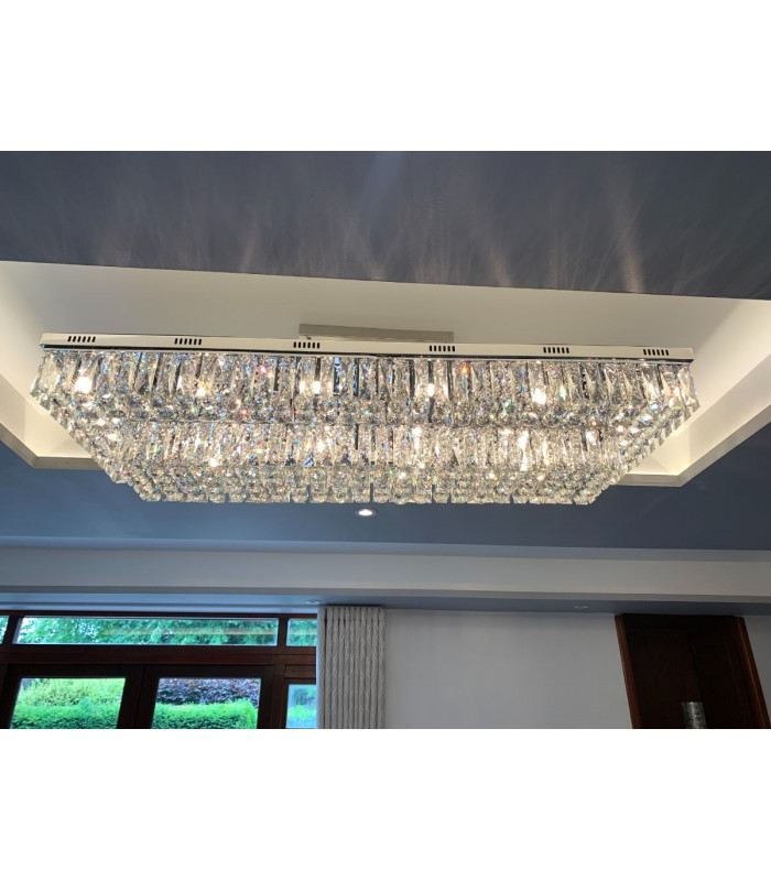 Lilou 18 Light Flush Convertible Ceiling Chrome-2