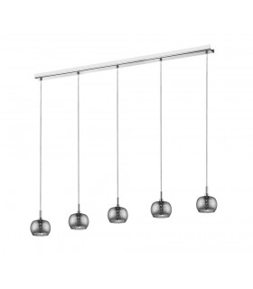Deni 5 Light Chrome Ceiling Bar Pendant-1