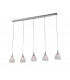 Simone 5 Light Chrome Ceiling Bar Pendant-1