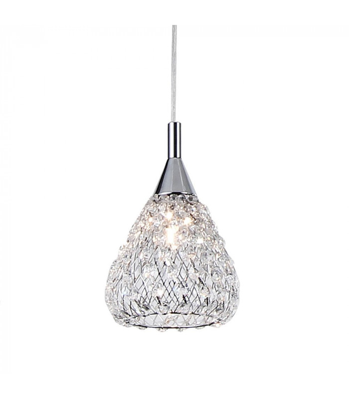Simone 5 Light Chrome Ceiling Bar Pendant-2