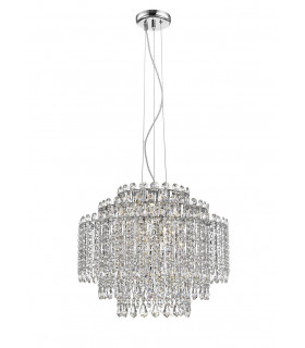 Alita Crystal 8 Light Ceiling Chrome