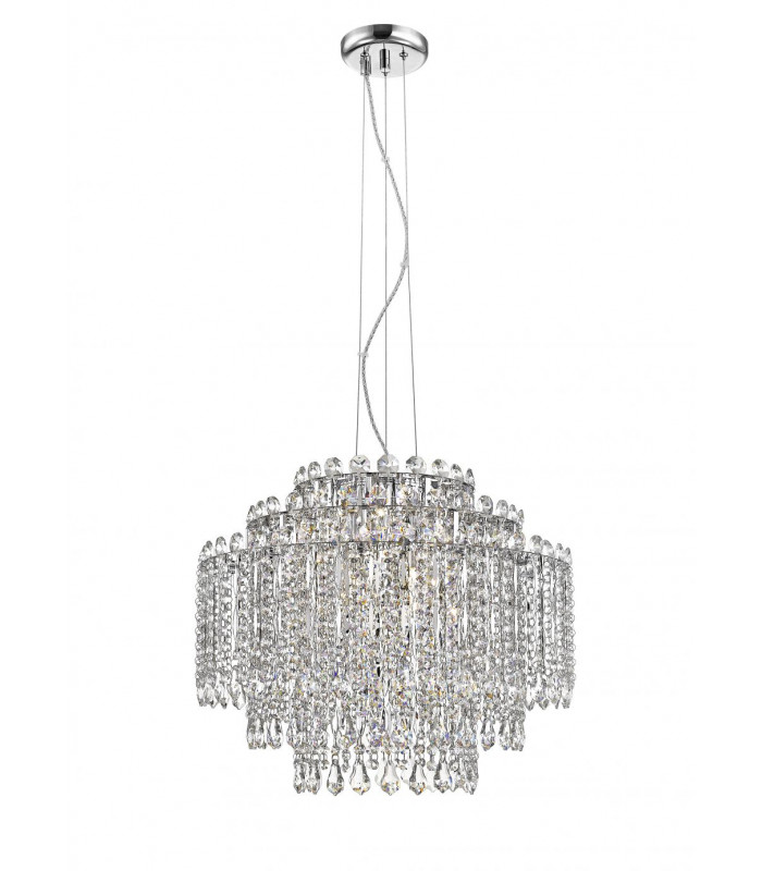 Alita Crystal 8 Light Ceiling Chrome
