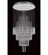 Barcelona Crystal 7 Light Stairwell Chrome Frame Cluster Pendant Ceiling Light-1