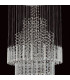 Barcelona Crystal 7 Light Stairwell Chrome Frame Cluster Pendant Ceiling Light-2