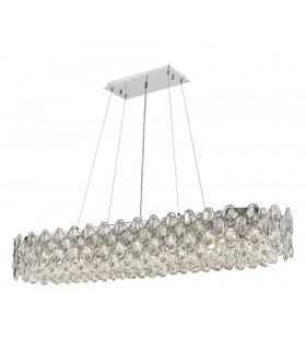 Raina 16 Light Chrome Oblong Crystal Light