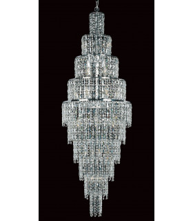 New York 24 Light Czech Crystal Long Ceiling Chrome-1