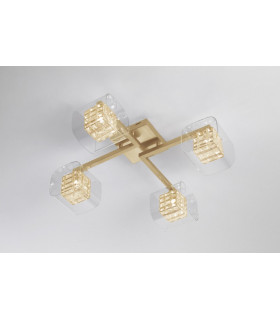Avignon 4 Light Ceiling Flush Gold Fitting-2
