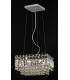 Alvery 5 Light Polished Chrome Ceiling Fitting Square Clear Crystal