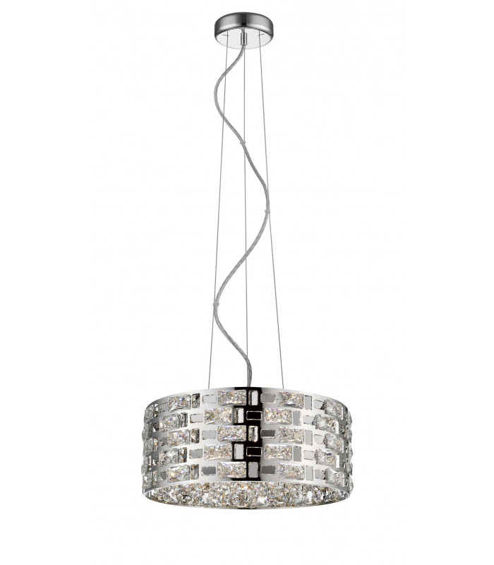 Lola 6 Light Crystal Ceiling Chrome