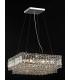 Alvery 9 Light Polished Chrome Ceiling Fitting Square Clear Crystal