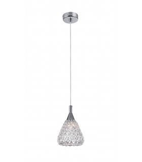 Simone 1 Light Chrome Ceiling Pendant-1