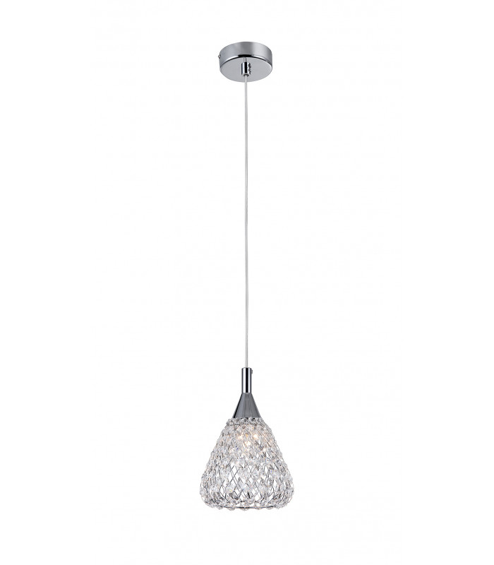 Simone 1 Light Chrome Ceiling Pendant-1