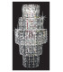 New York 3 Light Czech Crystal Wall Light Chrome