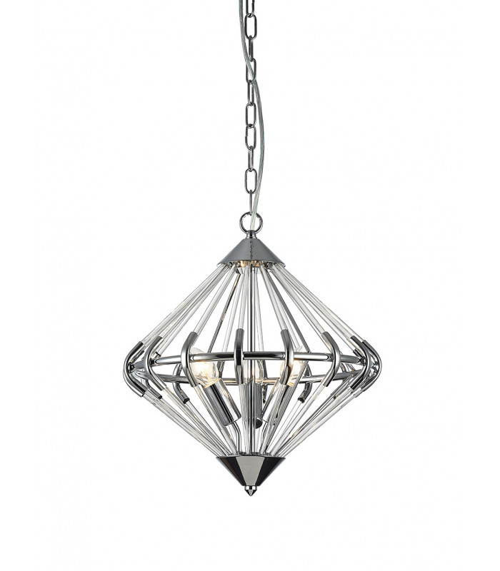 Gerda 3 Light Chrome Ceiling Fitting-1