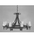 Cromwell Matt Black 8 Arm Pendant Ceiling Light